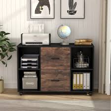 The cabinet shows a raised panel solid quarter sawn oak construction with beautifu. Large Mobile Wood File Cabinet Lateral Filing Cabinet 2 Drawers On Sale Overstock 30394957