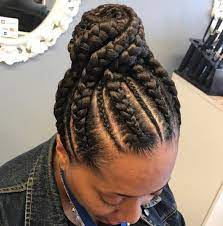 If you have cornrows, twists, tree braids or the like, take good care of your hair if. Black Braided Updo Black Braided Updo Braids For Black Hair Braided Hairstyles Updo