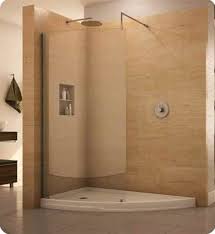 Fleurco V6636 Evolution Eclipse Curved Glass Shower Shield Curved Glass Shower Systems Shower Cubicles