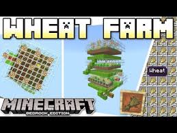 Minecraft Bedrock Wheat Farm Automatic Tutorial Ps4 Mcpe Xbox Windows Switch Youtube Minecraft Minecraft Farm Bedrock