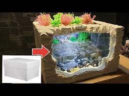 strafor kutu ile 3d ilginc selale akvaryum diy kendi akvaryumunu kendin yap youtube akvaryum selaleler kutular