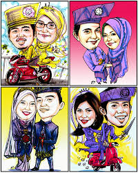 Gambar kahwin kartun naik kereta. Lukisan Karikatur Cenderahati Dan Aksesori Di Shah Alam Selangor