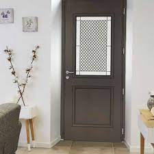 Porte d entrée classique aluminium. Porte D Entree Alu Vitree Classique Elegante Avec Grille Serigraphiee