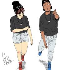 Queen King Dibujo De Pareja Dibujos De Parejas Arte De Africa Y Afroamericano