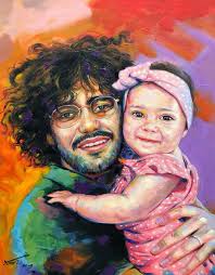 abstract portrait painting