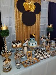 Prince Mickey Mouse Themed Baby Shower Desert Table Mickey Baby Showers Minnie Baby Shower Disney Baby Shower