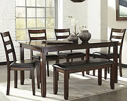 Furniture deals has been serving the kansas city area since 2004 with the lowest prices and best selection of furniture, mattresses & home decor. Coviar Dining Table And Chairs With Bench Set Of 6 Ashley Furniture Homestore