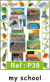 Classroom Storage Educational Posters Wall Charts My School
