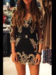 Black And Gold Clothes Black Gold Theme For Bridesmaids Fashion Summer Fashion Trends Baroque Dress