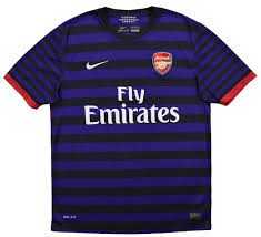 Firmado por nike mangas cortas, logo cosido color morado/negro 100% poliéster transpirable nikefit. 2012 13 Arsenal London Cazorla Shirt S Football Soccer Premier League Arsenal London Classic Shirts Com