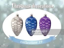 Maybe you would like to learn more about one of these? Christmas Decorations Collection Of Silver Blue And Purple Cones Clipart Image