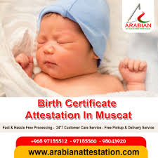 Birth Certificate Attestation in Al Sarooj Al massa mall |