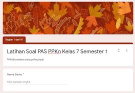 Jul 10, 2021 · soal pkn kelas 7. Latihan Soal Pas Ppkn Smp Kelas 7 Semester Ganjil Kurikulum 2013 Didno76 Com