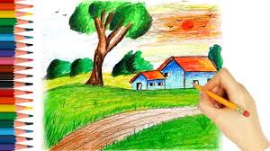 Natural Color Pencil Drawing For Beginners Step By Step Coloring For Kids Youtube Simple drawings of nature how to draw nature drawing in simple. natural color pencil drawing for beginners step by step coloring for kids