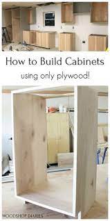 Many homeowners opt to build kitchen cabinets as part of their renovations in order to achieve a custom look without a huge price tag. Diy Kitchen Cabinets Made From Only Plywood Diy Kitchen Cabinets Build Diy Cabinets Build Kitchen Design Diy