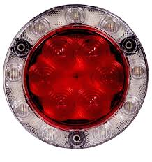 Amazon Com Maxxima M85415r Hybrid Series Red White Round Led Stop Tail Rear Turn And Back Up Light Automotive Led Tail Lights Turn Ons Red And White