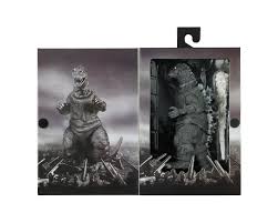 After the appearance of a new gojira (godzilla), the japanese government builds a robotic godzilla from the bones of the original monster that attacked tokyo in 1954 to stop the beast. Godzilla 1954 Re Release In New Packaging From Neca Elite Collectors Network