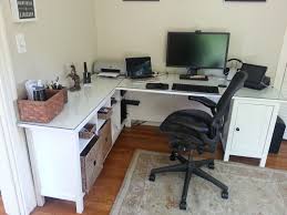 Home Office Ikea Hack Open Parenthesis Hemnes Sofa Table Hack Hemnes Sofa Table Hack Ikea L Shaped Desk Small Office Furniture Ikea Hemnes Desk