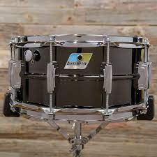 Ludwig No 417 Black Beauty 6 5x14 Brass Snare Drum With Reverb