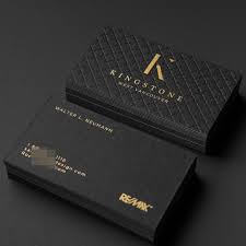 Letterpress business cards with embossing, foil stamping, and edge painting options. Gold Foil Stamping Business Card