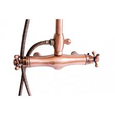 For many, taking a shower is a chance to disconnect from the world while getting clean. Thermostatic Rain Shower Mixer Copper Deko