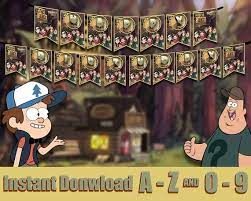 Gravity Falls Custom Name Banner Instant Download By 5petalos Name Banners Fall Banner My Son Birthday