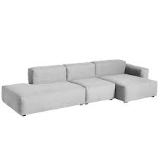 The kexlor sofa chaise sits confidently in a smoky gray color with purple undertones. Hay Mags Soft Sofa 331 Cm Low Arm Right Linara 443 Light Grey Finnish Design Shop
