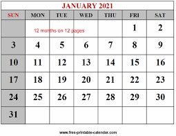 Free printable 2021 calendar in word format. Year 2021 Calendar Templates Free Printable Calendar Com