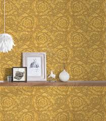 Versace tapete tapeten, farbe & lacke wohnen & einrichten versandkostenfrei bereits ab 30 euro bestellwert. Versace Tapete Mit Ornamentalem Blumenmuster Gold