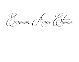 Tatuagem Emerson Amor Eterno Usando O Estilo De Letra Brotherhood Script Regular Letras Para Tatuagem Tatuagem De Amor Tatuagem Amor Eterno
