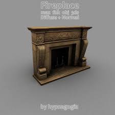 Fireplace 3d Model Sharecg Fireplace 3d Model Model