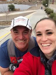 Larc member running the LA Marathon near mile 13