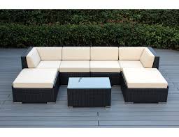 Best Review Ohana 7 Piece Patio Wicker Sectional Sofa Set Landscape And Garden Outdoor Wicker Patio Furniture Wicker Patio Furniture Sectional Patio Furniture