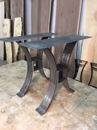 Custom Crafted Steel Dining Table Base Set Ohiowoodlands Metal Legs In 2020 Steel Dining Table Metal Dining Table Dining Table Legs