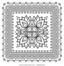 Free for commercial use no attribution required high quality images. Square Pattern In Form Of Mandala With Lotus Flower For Henna Mehndi Tattoo Decoration De Hand Drawn Vector Illustrations Square Drawing Mandala Art Lesson