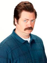 Ron Swanson Mustache Portrait Zip Pouch By Olga Shvartsur - Pixels Merch