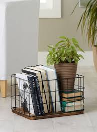 Large Metal Wire Basket Home Decor Baskets Wire Basket Decor Ottoman Decor