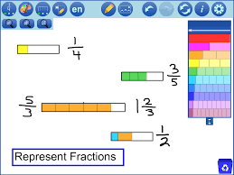 Calculator for adding, subtracting, multiplying and dividing feet and inches using whole numbers, mixed numbers and fractions. Fraction Strips