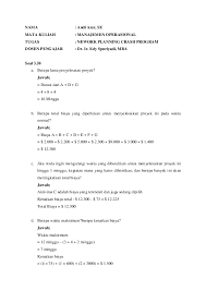 Parameter id is used to… the followings are true statements in regards with personnel cost planning, except… 1. Pdf Contoh Soal Network Planning Crash Program Andi Amri Se Academia Edu