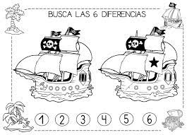 Busca Las 6 Diferencias Piratas Piratas Juegos De Piratas Actividades De Pirateria