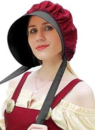 VISINE Women's Victorian Bonnet Hat Pioneer Headwear Prarie Bonnet Colonial  Costume Accessory (Darkred) : Amazon.com.au: Toys & Games