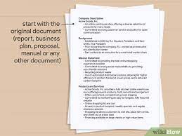How To Write An Executive Summary - Wikihow