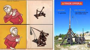 Both convert stored energy to movement energy, but in catapults the energy is stored via. 15 Trebuchet Memes Proving Catapults Are The Inferior Siege Engine Know Your Meme