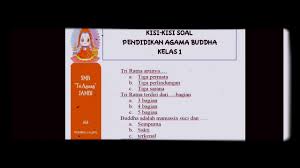 Agama islam ,,, adalah salah satu ilmu yang mempelajari tentang kebudaya dalam agama dan aqidah dan ahklak pada. Kisi Kisi Soal Pendidikan Agama Buddha Kelas 1 Sd Youtube