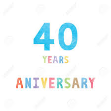 Carte anniversaire joyeux 40 ans c'est pas si grave. Carte De Celebration Anniversaire 40 Ans Avec Texte Aquarelle Colore Sur Fond Blanc Clip Art Libres De Droits Vecteurs Et Illustration Image 67557774