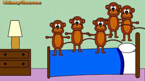 Five Little Monkeys Jumping On The Bed Nursery Rhyme Song Five Little Monkeys Nursery Rhymes Songs Five Little Monkeys Song