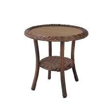 Cambridge Brown Wicker Outdoor Side Table Outdoor Side Table Wicker Side Table Metal Outdoor Side Table