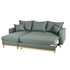 Hormis son design épuré et sa facilité #9. Canape D Angle Convertible 4 5 Places Vert D Eau Duke Maisons Du Monde