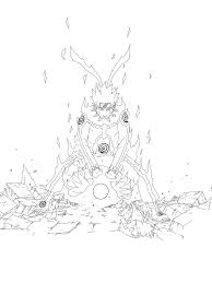 Line nine tailed fox naruto coloring pages. Naruto Nine Tails Mode Coloring Pages Free Coloring Library