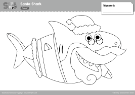 Search through more than 50000 coloring pages. Santa Shark Coloring Pages Super Simple